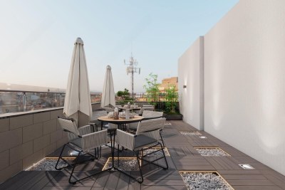 现代屋顶花园3D模型下载